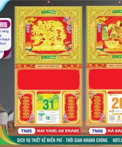 Mã Số: TN06 - Bìa Gấp (40x70) Khung Xi - Mã Đáo Thành Công 2 Bìa Gấp (40x70) Khung Xi - TN05 - Mai Vàng An Khang + TN06 - Mã Đáo Thành Công