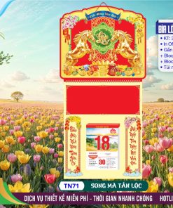 Mã Số: TN71 | Bìa Lò Xo Mini (33x65) Bế Nổi - Song Mã Tấn Lộc 2 Bìa Lò Xo Mini (33x65) Bế Nổi - TN71 - Song Mã Tấn Lộc