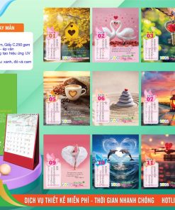 Mã Số: AH61 - Lịch Để Bàn A (16x23cm) - Thông Điệp May Mắn 2 Lịch Để Bàn A - AH61 - Thông Điệp May Mắn