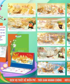 Lịch Để Bàn A & M - AH55 - Thuận Buồm Xuôi Gió