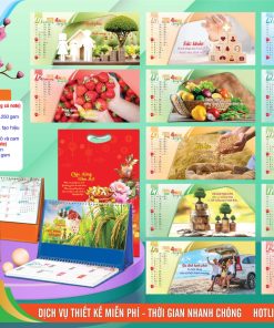 Mã Số: AH63 - Lịch Để Bàn A & M (24x16cm) - Bốn Mùa Sung Túc 2 Lịch Để Bàn A & M - AH63 - Bốn Mùa Sung Túc