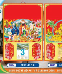 Mã Số: TH14 | Bìa Trung 35x50 - Phước Lộc Thọ 2 Bìa Trung (35x50cm) - TH14 - Phúc Lộc Thọ + TH15 - Mai Vàng May Mắn