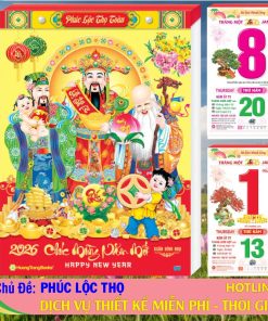 Mã Số: HT17 - Bloc Đại (14.5x20.5cm) - Phúc Lộc Thọ (Bloc Lẻ) 2 Bloc Đại - HT17 - Phúc Lộc Thọ (Bloc Lẻ)