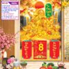Mã Số: NB96 - Bìa Lịch Gỗ (40x60) Laminate - Tam Dương Nghênh Phúc 1 Bìa Lịch Gỗ Laminate Tam Dương Nghênh Phúc
