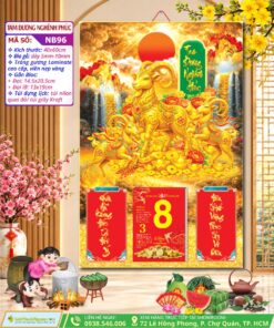 Bìa Lịch Gỗ Laminate Tam Dương Nghênh Phúc