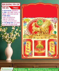 Bìa Đại Dán Nổi Kim Dương Tấn Lộc