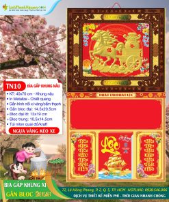 Trang chủ 173 Bìa Gấp Khung Nâu Ngựa Vàng Kéo Xe