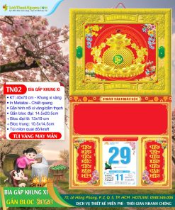 Trang chủ 165 Bìa Gấp Khung Xi Túi Vàng May Mắn