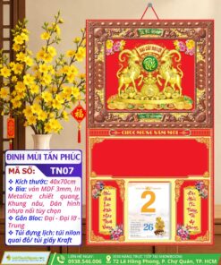 Bìa Gấp Khung Nâu Đinh Mùi Tấn Phúc