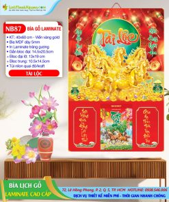 Trang chủ 155 Bìa Lịch Gỗ Laminate Tài Lộc