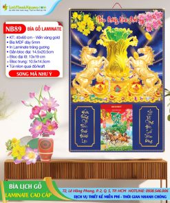 Trang chủ 151 Bìa Lịch Gỗ Laminate Song Mã Như Ý