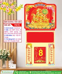 Bìa Lò Xo Giữa Mini Dán Nổi Tam Dương Tấn Lộc