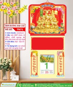 Bìa Lò Xo Giữa Mini Dán Nổi Tam Dương Đại Cát