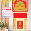 Mã Số: TN72 | Bìa Lò Xo Mini (33x65cm) Dán Nổi - Song Dương Tài Lộc 1 Bìa Lò Xo Giữa Mini Dán Nổi Song Dương Tài Lộc