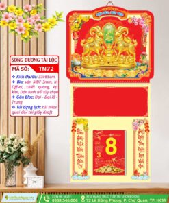 Bìa Lò Xo Giữa Mini Dán Nổi Song Dương Tài Lộc