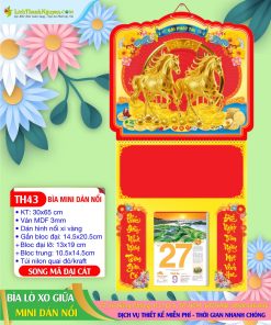 Trang chủ 77 Mã Số: TH43 | Bìa Lò Xo Mini (30x65cm) Dán Nổi - Song Mã Đại Cát