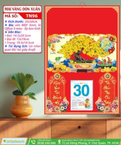 Bìa Trung Ép Kim Mai Vàng Đón Xuân