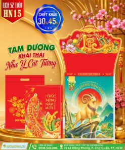 Mã Số: HN15 | Tam Dương Khai Thái - Như Ý Cát Tường [Lịch 52 Tuần (30x40cm)]