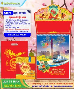 Lịch 52 Tuần Nguyên Bình 2026 Trọn Bộ 2 Mã Số: NB21 - Rạng Rỡ Việt Nam
