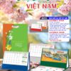 Mã Số: AH54 - Lịch Để Bàn A & M (24x16cm) - Rạng Ngời Hai Chữ Việt Nam 2 Lịch Để Bàn Rạng Ngời Hai Chữ Việt Nam