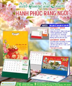 Lịch Để Bàn Vinh Quang Việt Nam Hạnh Phúc Rạng Ngời