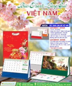 Lịch Để Bàn Bức Tranh Làng Quê Việt Nam